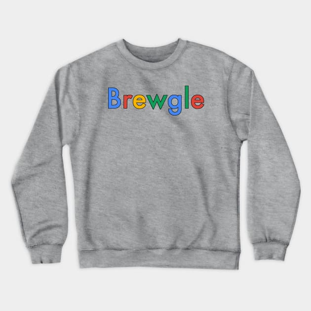 Brew Search Engine (Black Outline) Crewneck Sweatshirt by PerzellBrewing